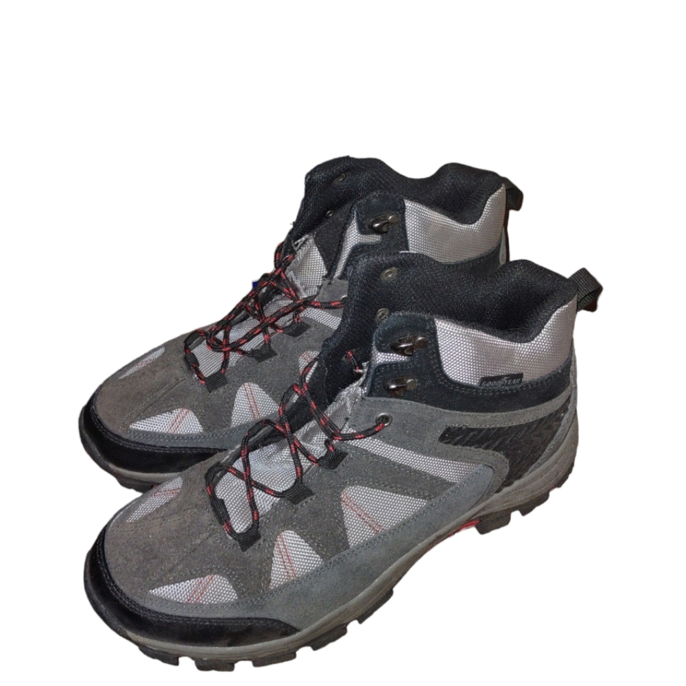 GOODYEAR Teton Skid-Resistant and Rust Proof Outdoor Men’s Hiking Boots Grey/Red